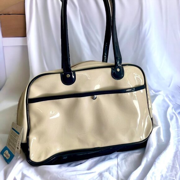 Y2K blue and white mini bowler bag - Picture 2 of 8